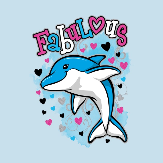 Dolphin Fabulous kids t-shirt by thatscool