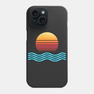 Chrome Wave:  Midnight Sun Phone Case