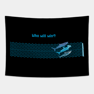 Shark Race Tapestry