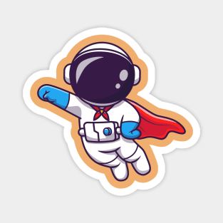 Cute Astronaut Super Hero Flying (2) Magnet