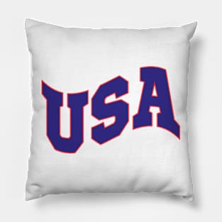 usa designe red and blue american flag color Pillow