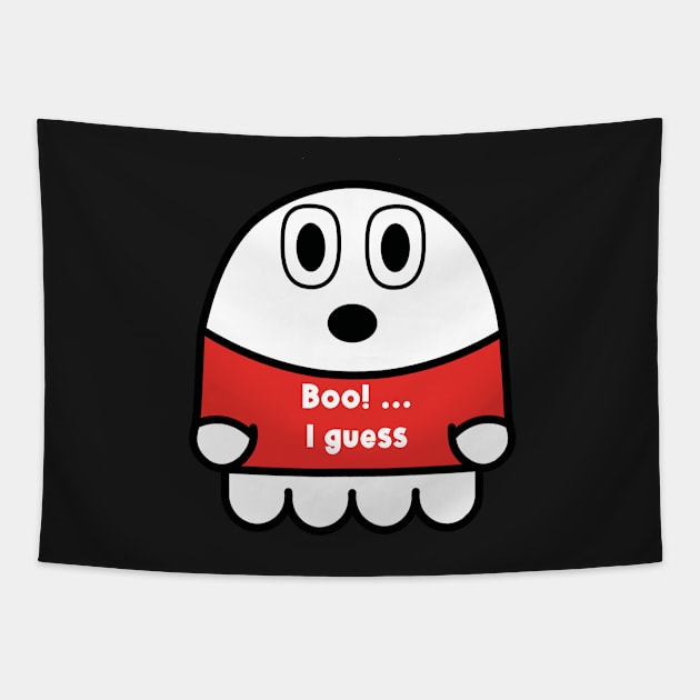 Boo I guess cute ghost looking shocked Tapestry by Captain-Jackson