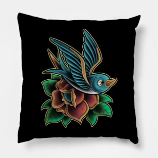 Sparrow Tattoo Oldschool Pillow