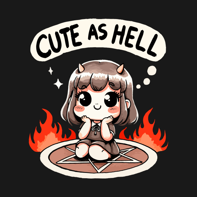 Cute as Hell Cute Girl (Back Print) by DoodleDashDesigns