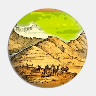 antelopes under a green sky Pin