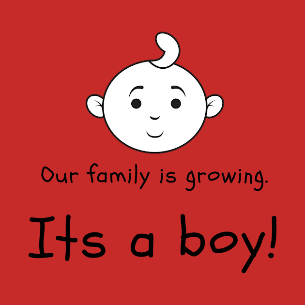 Love this 'Our family is growing. Its a boy' t-shirt! by Valdesigns