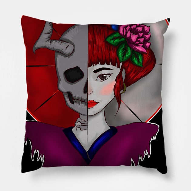 Geisha Pillow by ZEXXX Clothing