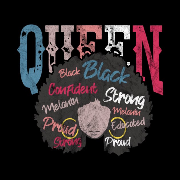 Black Queen History Month Afro American Pride by Funnyawesomedesigns