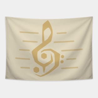 Power Clef - D - Free Lines Gold Tapestry