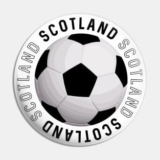 Black and White Scotland Football Design Pin