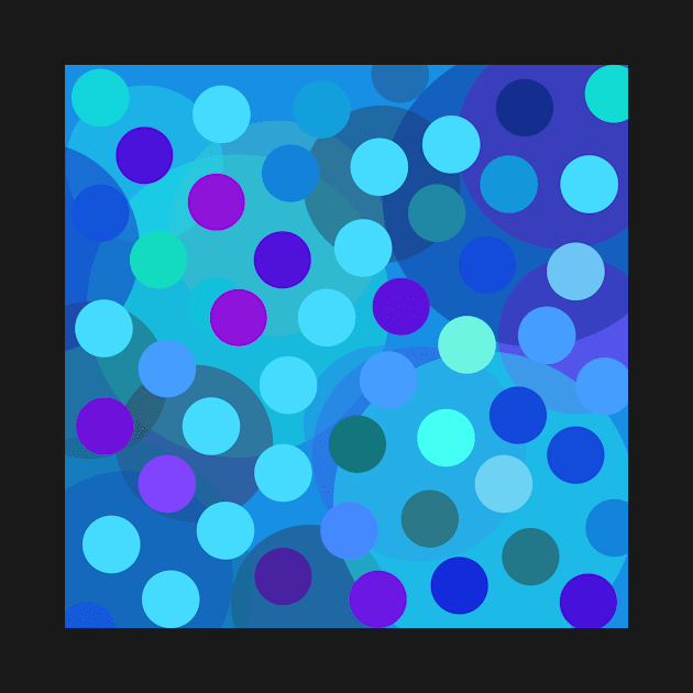 blue and purple pop art polka dot pattern by pauloneill-art