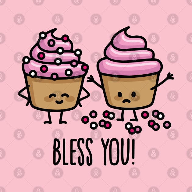 Bless you! sneezing cupcakes sprinkles ill flu by LaundryFactory