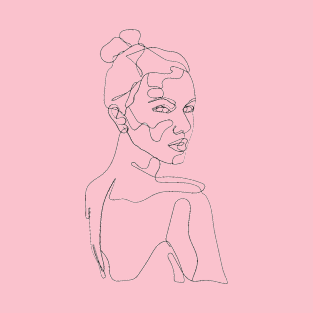 Line - Art Woman T-Shirt