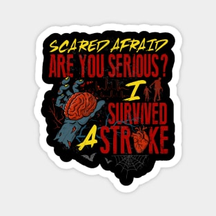 Funny Halloween I Survived A Stroke Magnet