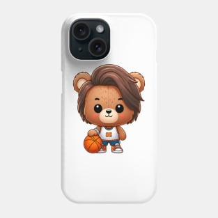 Cute Bear Who Loves Basketball Kawaii Phone Case