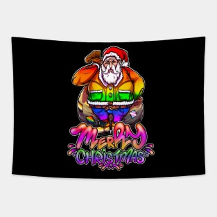 Merry Christmas Pride Santa Tapestry