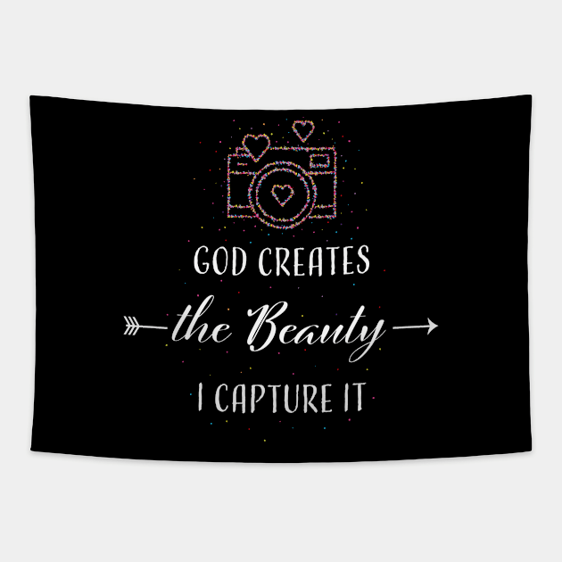 Photography Camera Christian God Jesus Tapestry by Kater Karl