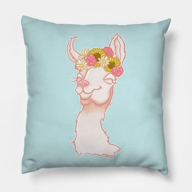 Lovely Llama Pillow by Jan Grackle