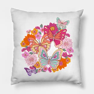 Butterfly Wreath Pillow