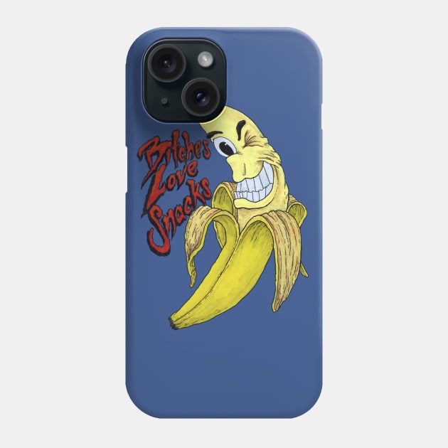 Bitches Love Snacks Phone Case by ScottBokma