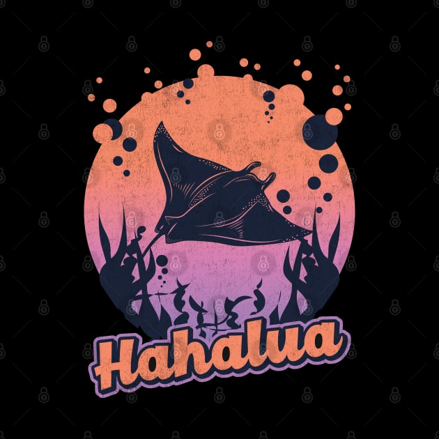 Vintage Hahalua Hawaiian for Stingray manta ray beauty of the sea by Joaddo