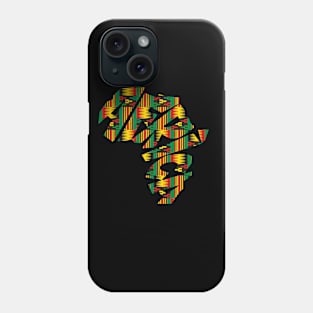 Africa Map with Kente Pattern, African Style Phone Case