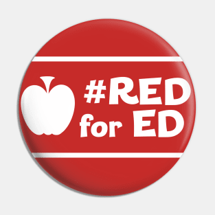 Red for Ed (funky) Pin