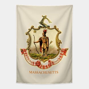 1876 Massachusetts Coat of Arms. Tapestry