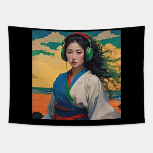 dj girl Tapestry