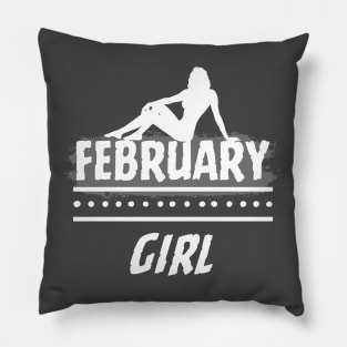Birthday Gifts for Women February Girl February Woman Pose Style Pillow