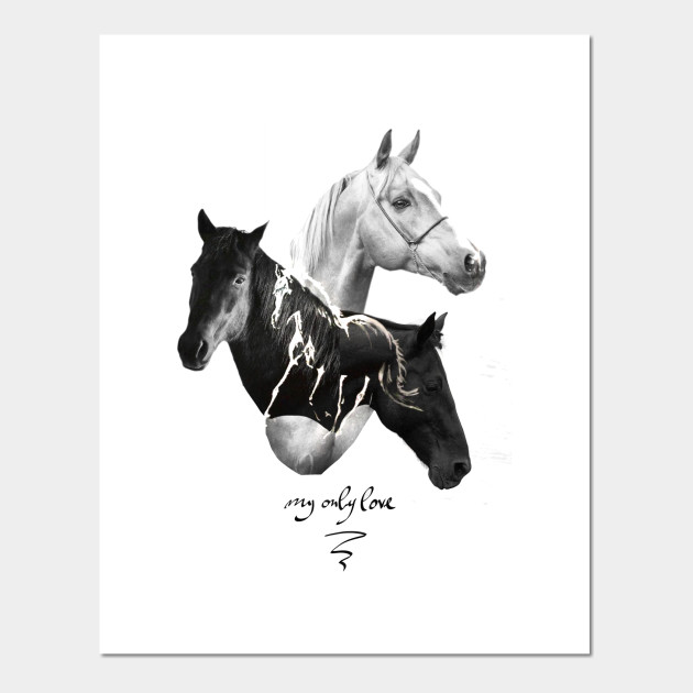 Horses Artistic Black And White Painting Decorative For Horse Lovers Horse Lover Posters And Art Prints Teepublic