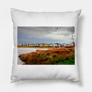 Hengistbury Head Beach Huts Bournemouth Dorset Pillow