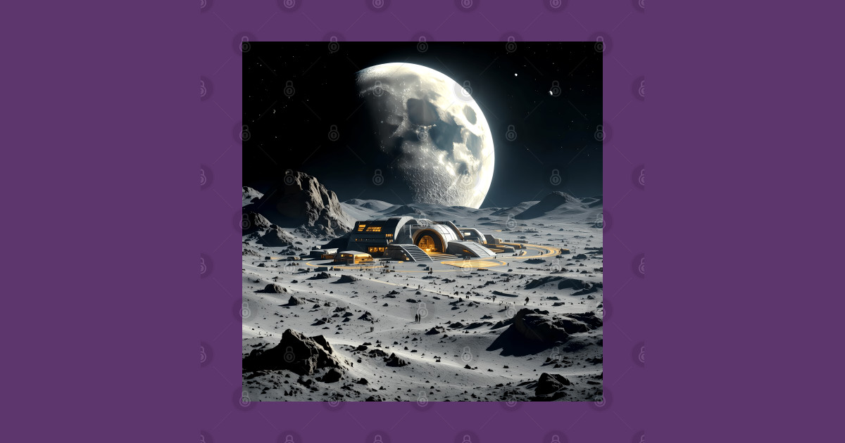 moon base 1 imagined space design - Moon Base 1 Imagined - T-Shirt ...