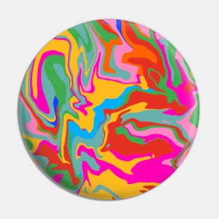 Tutti Frutti Colorful Digital Design Pin