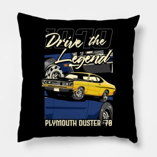 1970 Plymouth Duster Muscle Car Pillow