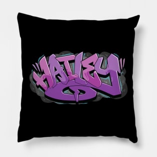 Hailey graffiti name Pillow