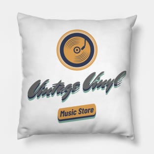 vintage vinyl Pillow