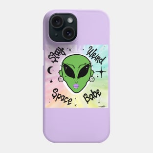 Stay weird space babe Phone Case