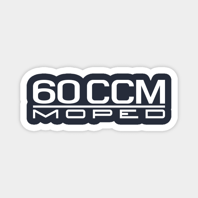 60cc moped emblem (white) Magnet by GetThatCar