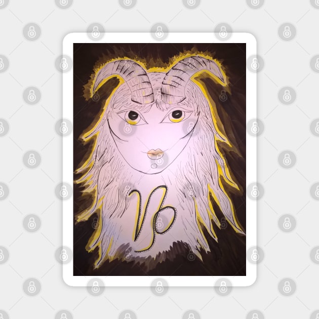 Capricorn Zodiac Sign Magnet by Maltez