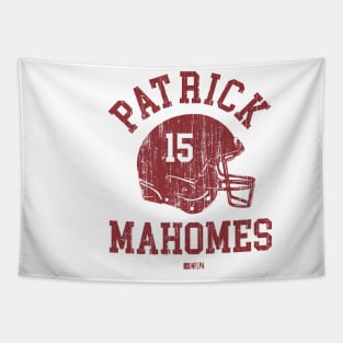 Patrick Mahomes Kansas City Helmet Font Tapestry