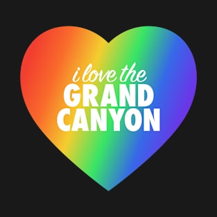 I Love The Grand Canyon Pride In Rainbow Colors Heart T-Shirt