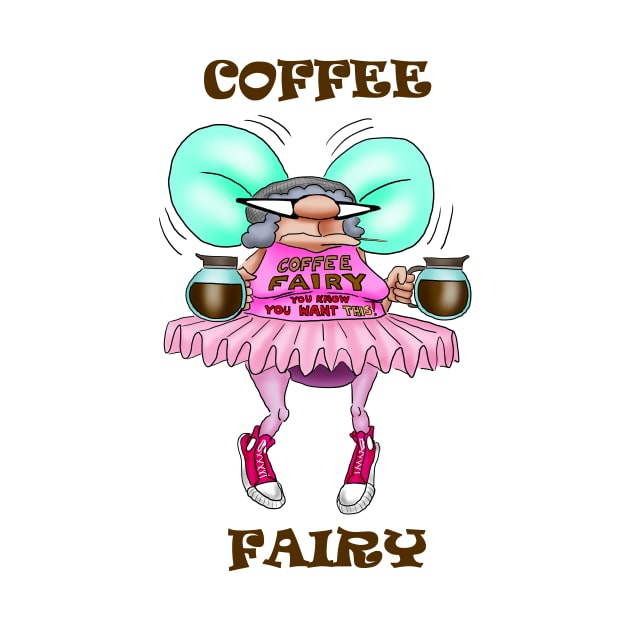 Funny Spectickles Coffee Fairy Cartoon Humor by abbottcartoons