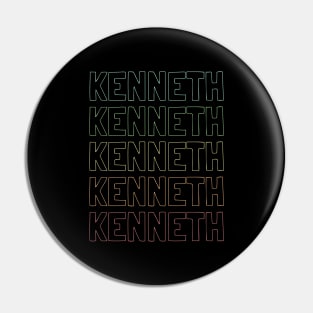 Kenneth Name Pattern Pin