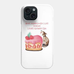 Dog smelling a cake Phone Case