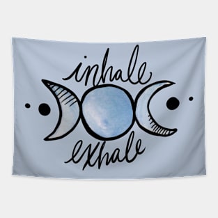 Triple Moon Inhale Exhale Tapestry