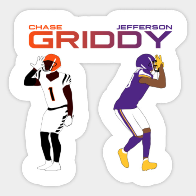 The Griddy Duo (Justin Jefferson and Jamarr Chase) - Justin Jefferson - Sticker