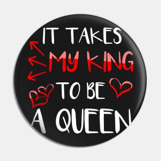 King and Queen Couple Shirt for Her Pin