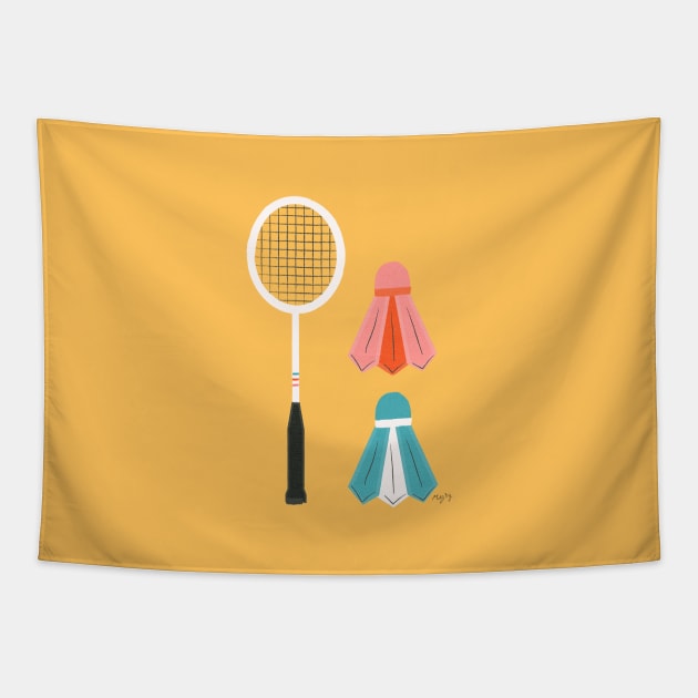 Badminton Tapestry by MegDig Design