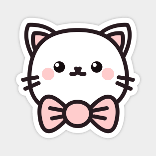 Cute cat with bow Magnet